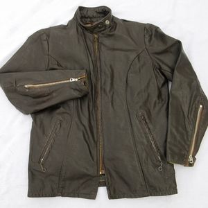 Vintage 1960's 1970's Cafe Racer Leather Jacket